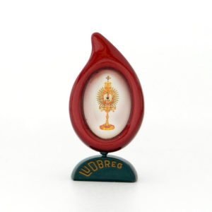 A drop of the Blood of Christ - small - monstrance - white