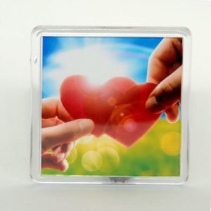 Valentine`s day magnet - "Two Hearts" small