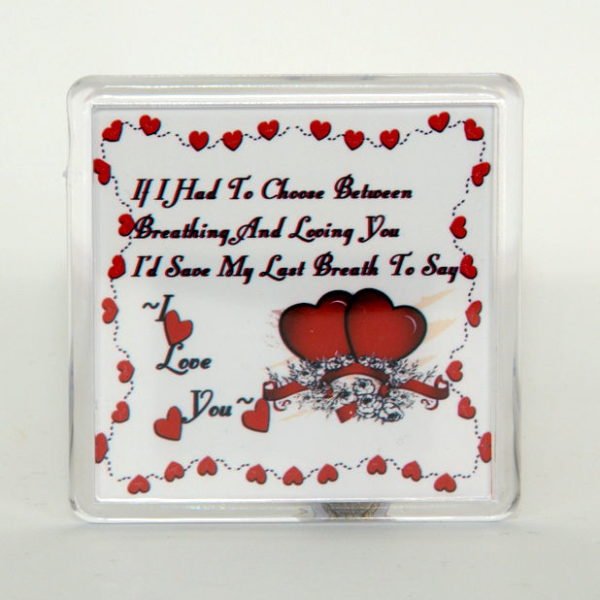 Valentine`s day magnet - "Two Hearts Message" small