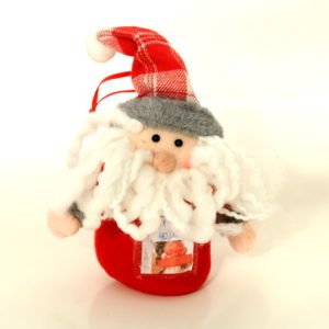 The decoration for the Christmas tree - plush Santa Claus