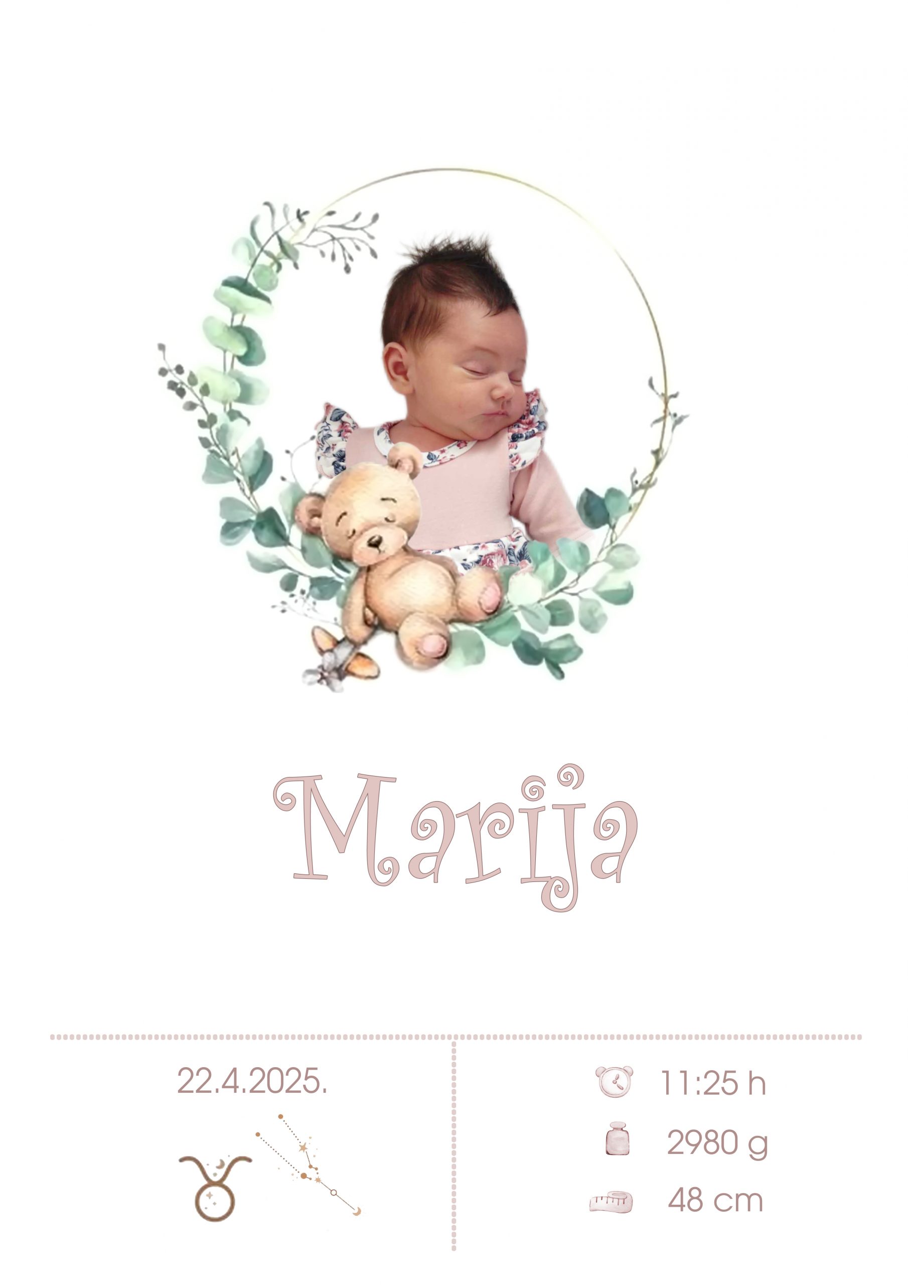 Plakat o rođenju djeteta